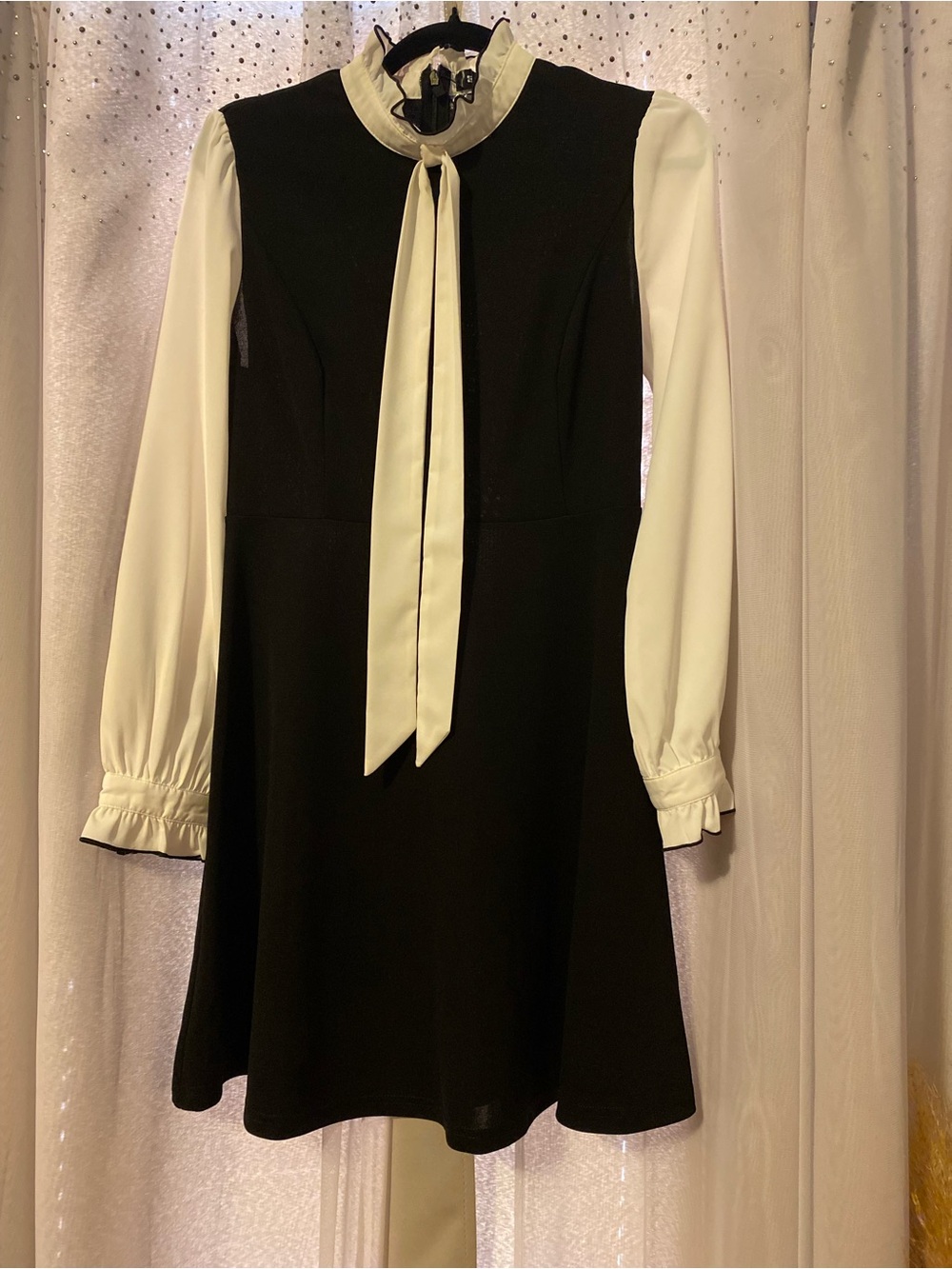 ALLEGRA K NWT SIZE SMALL BLACK & WHITE MINI DRESS